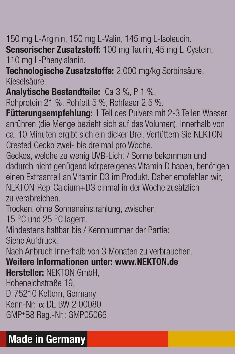 NEKTON-Crested-Gecko Breed & Growth mit Feige | Alleinfuttermittel speziell für Kronengeckos (700g)
