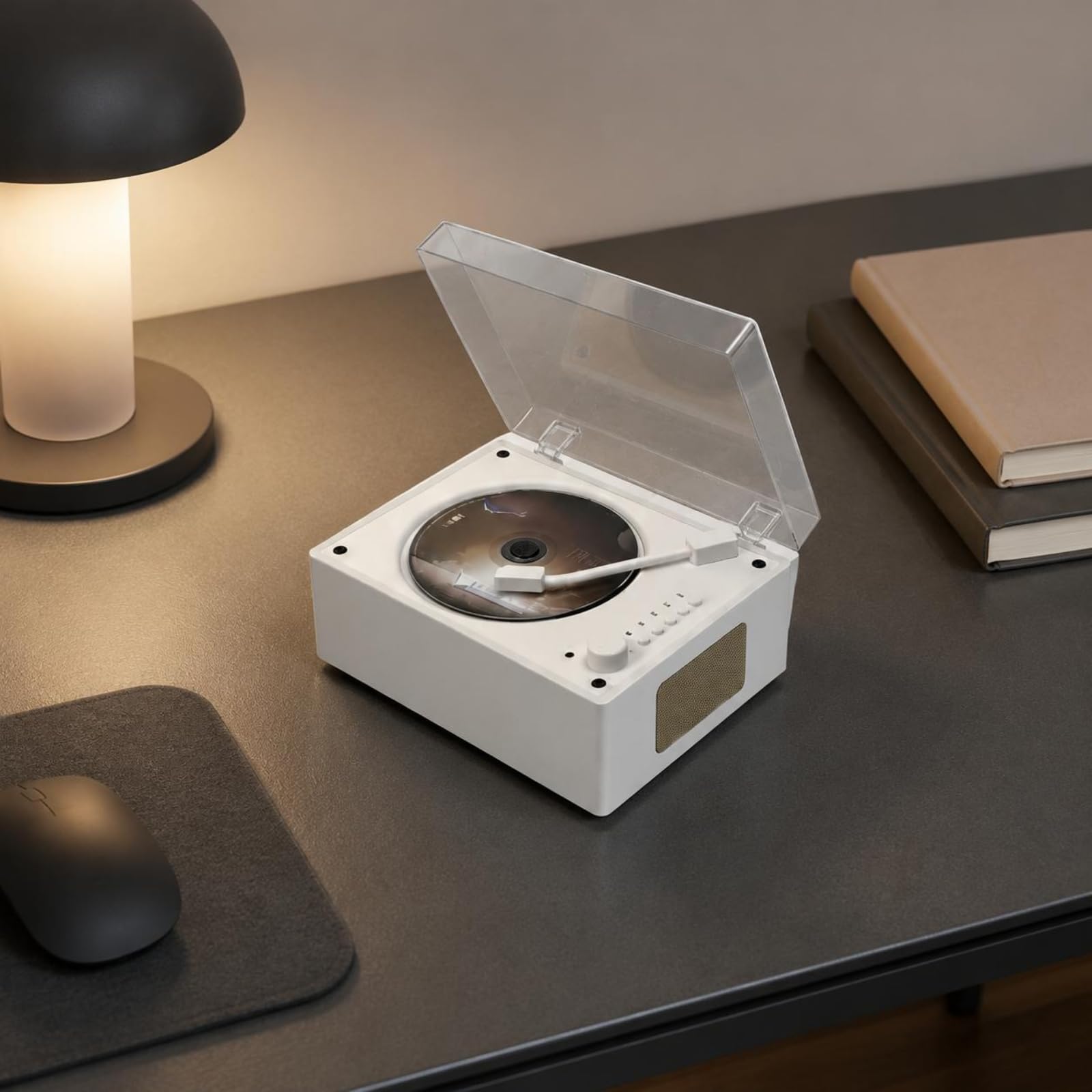 Bluetooth Disc Player Tragbares CD Abspielgerät Stilvolles Multifunktionsaudiogerät Retro Kunststoffdesign USB-kompatibilität für Wohnzimmer, Color to 2, Color to 2