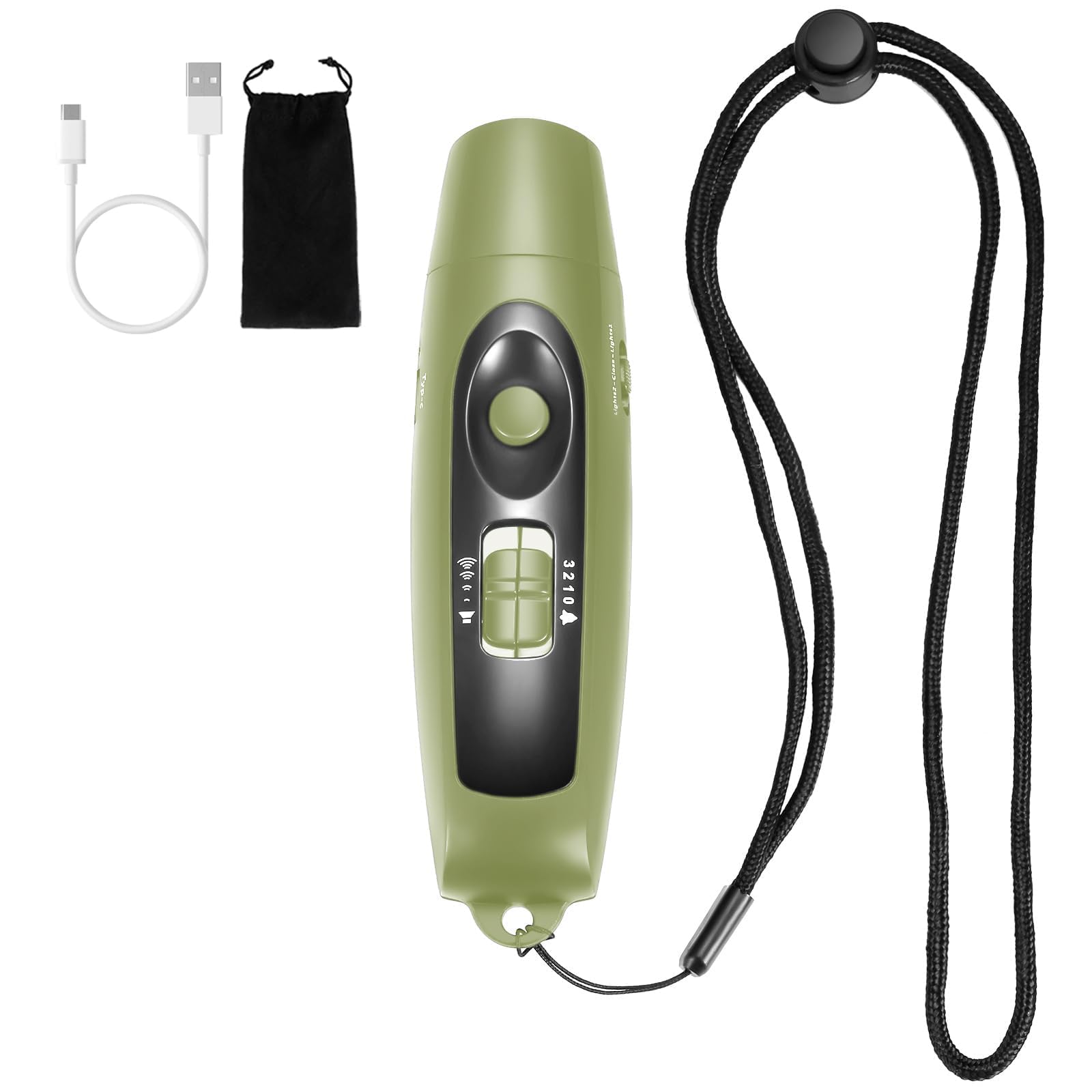 NALACAL Electronic Whistle, Rechargeable for Referees Coaches Teachers Electric Whistle, Handheld Whistles with USB Charging for Outdoor Sports, Blowless, Emergency Whistle, High Volume, Green