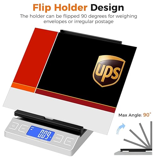 Miniatura 2 de Báscula postal de envío digital, báscula de correo con soporte para sobre, escala de franqueo de 66 lb0.1 oz para paquete, pequeña empresa, oficina