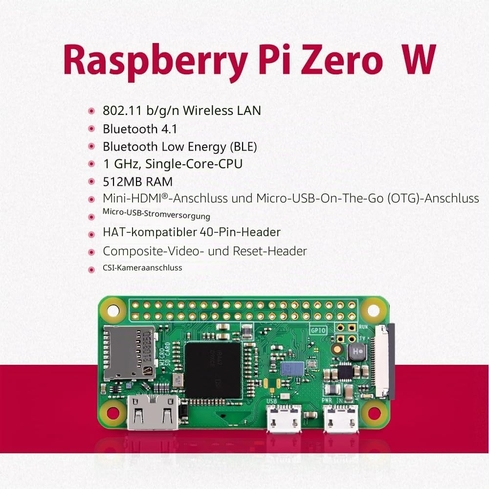 GeeekPi Starter Kit für Raspberry Pi Zero W, mit RPi Zero W Aluminum Gehäuse, 64GB SD Karte, Netzteil, 20Pin Header, Micro USB to OTG Adapter, HDMI Kabel, HDMI Adapter, Switch Kabel and 4 Port USB Hub