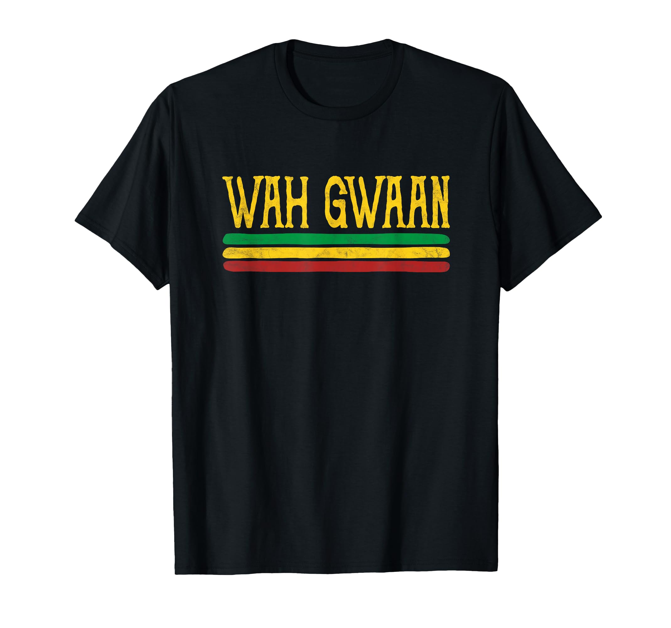 Wah Gwaan Funny Jamaica Jamaican Colors Rasta Reggae T-Shirt Small