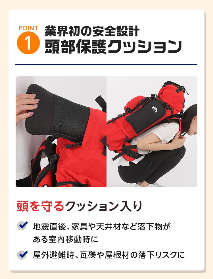 Amazon.co.jp: 防災リュック 防災士監修 大容量 46点 miraibou