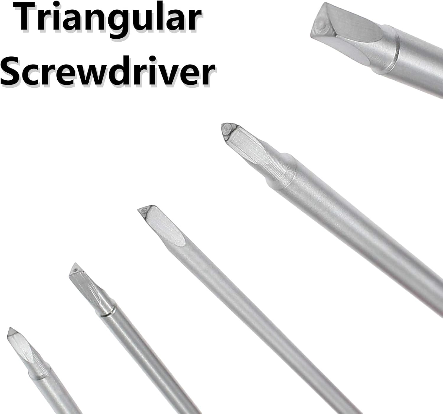 5Pcs Triangle Head Screwdriver Set Magnetic Screwdriver 1.8mm, 2.0mm, 2.3mm, 2.7mm, 4.2mm, Triangle Screws Driver Tool for Toy Repair & Battery Replacement