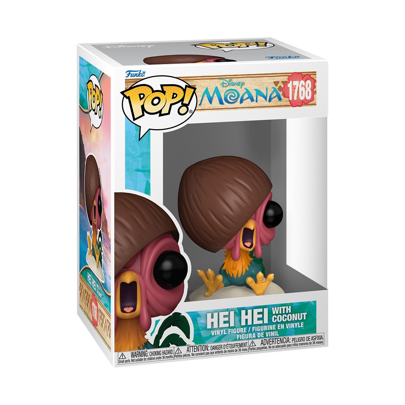 Funko POP! Disney: Moana, Hei Hei with Coconut, Collectable Vinyl Figure, Gift Idea, Official Merchandise