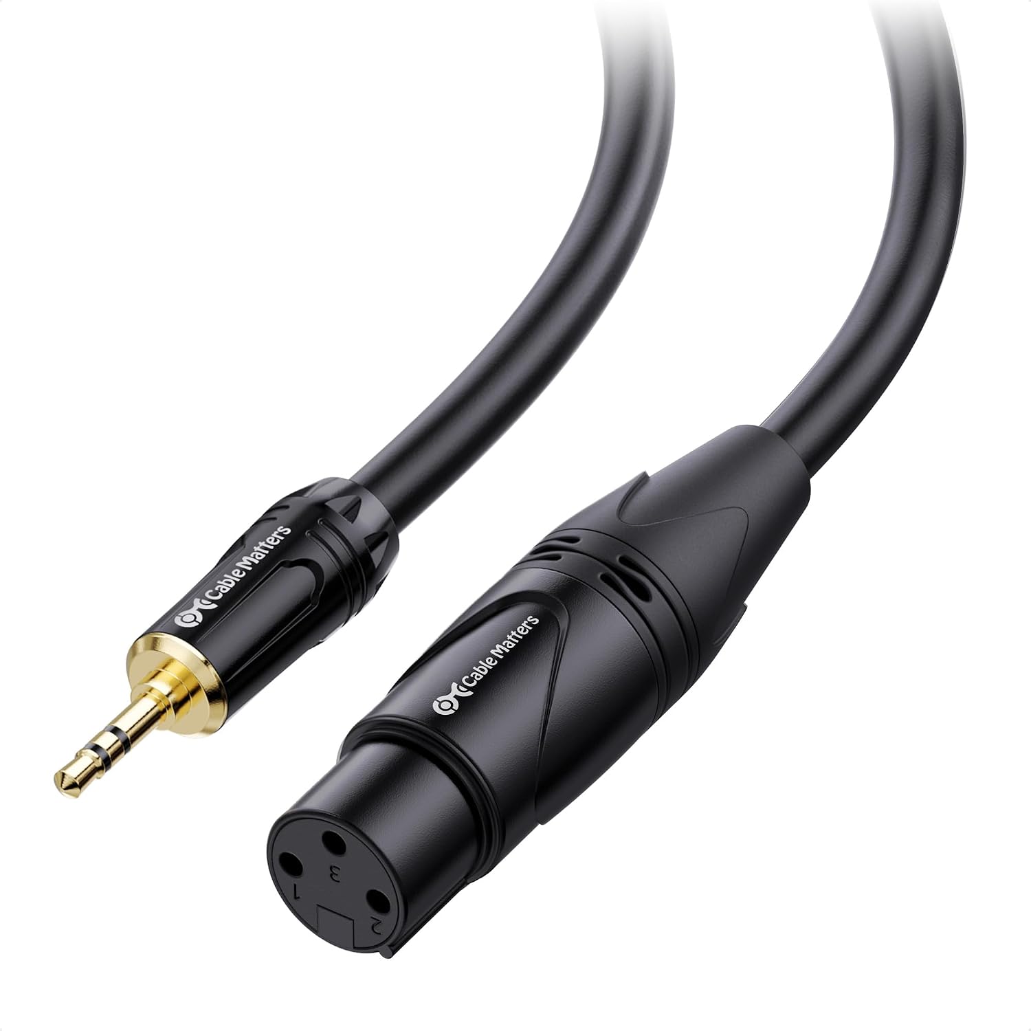 Cable Matters 3.5mm to XLR Microphone Cable, 6ft Male to Female