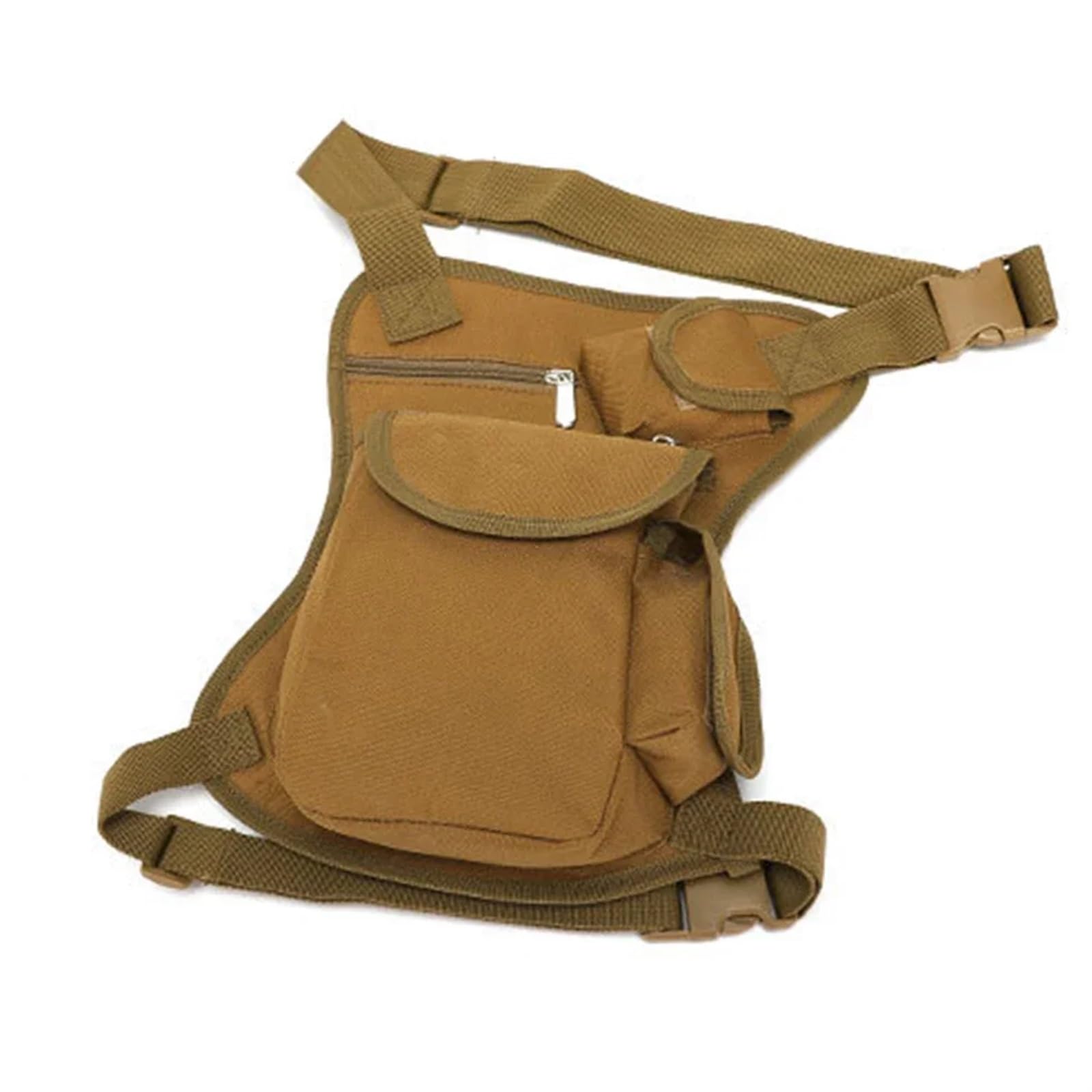 Bolsa Lateral for Pierna de Motocicleta, Bolsa Lona con múltiples Bolsillos, abatible, Impermeable, táctica, for Viajes, for Deportes al Aire Libre(Black)