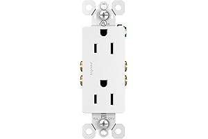 Legrand radiant Decorator Duplex 15 Amp Power Receptacle, Side or Push Wire, White
