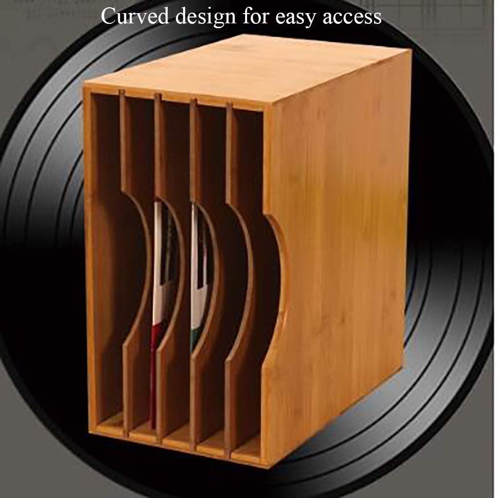 Schallplatten-LP-Aufbewahrungsbox, CD-/Buch-/CD-/DVD-Aufbewahrungsregal, klassisches Holzregal, Präsentationsregal, Sammlungsschrank (Größe: 35 * 33 * 20 cm)