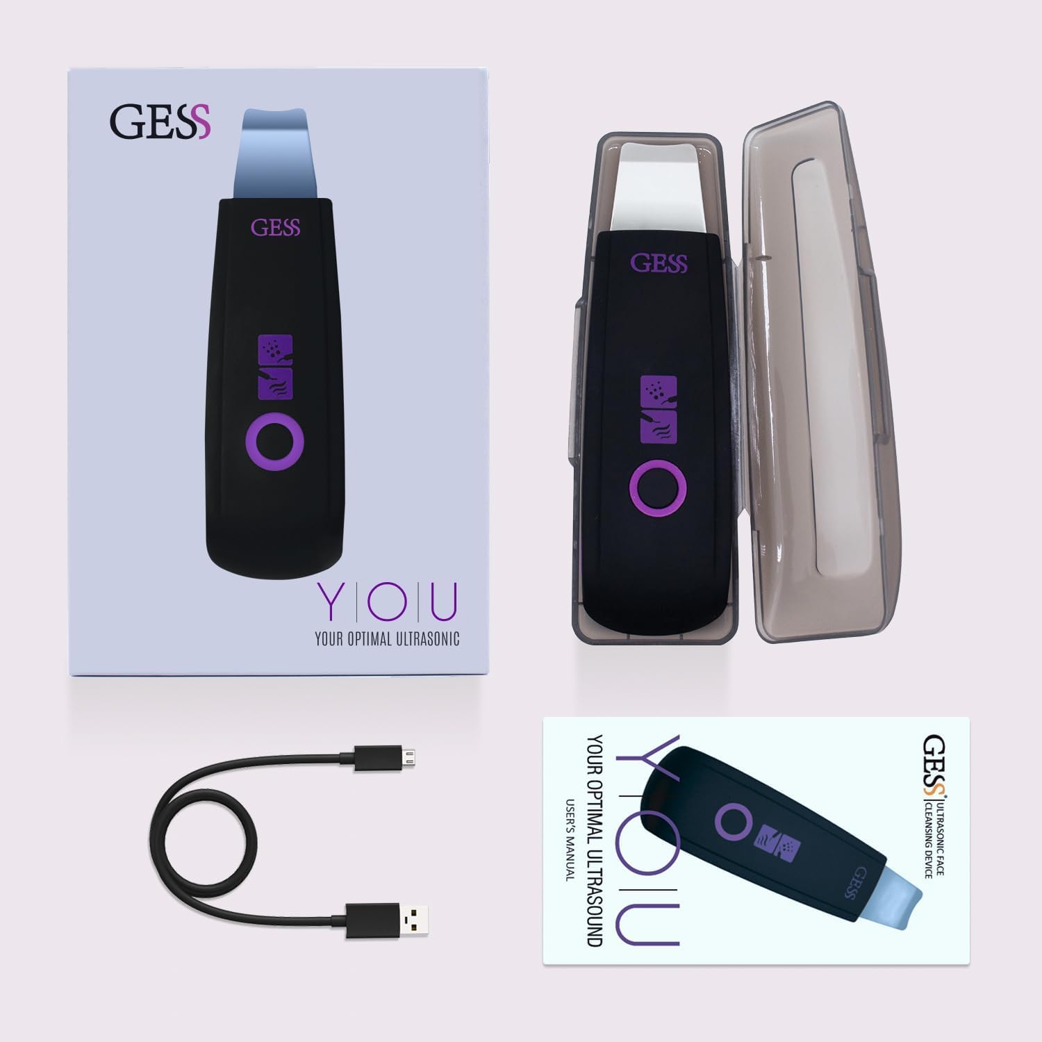 Scrub Viso Idratante Ultrasuoni portatile USB portatile ad ultrasuoni Scrubber. Pulizia della macchina. attrezzature professionali SPA GESS YOU