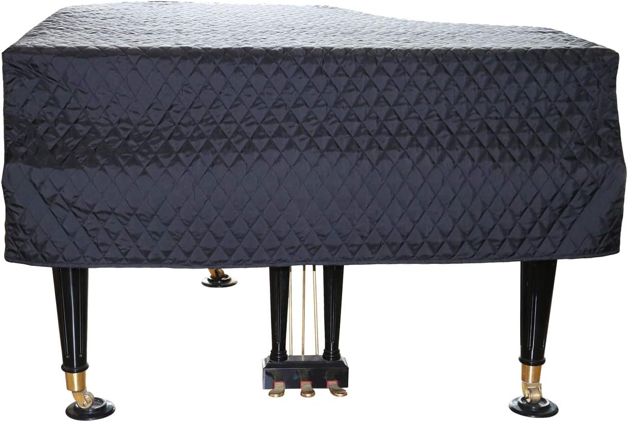 Grand Piano full Cover Waterproof Moisture-proof and Dustproof Grand Piano Protective Cover (160cm/62.9in, Black)