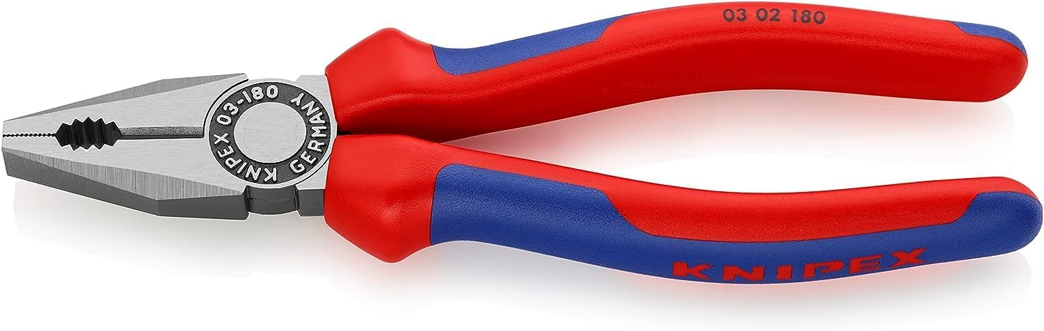 Knipex 03 02 180 SB Plastic Coated Combination Plier, 180 mm Length