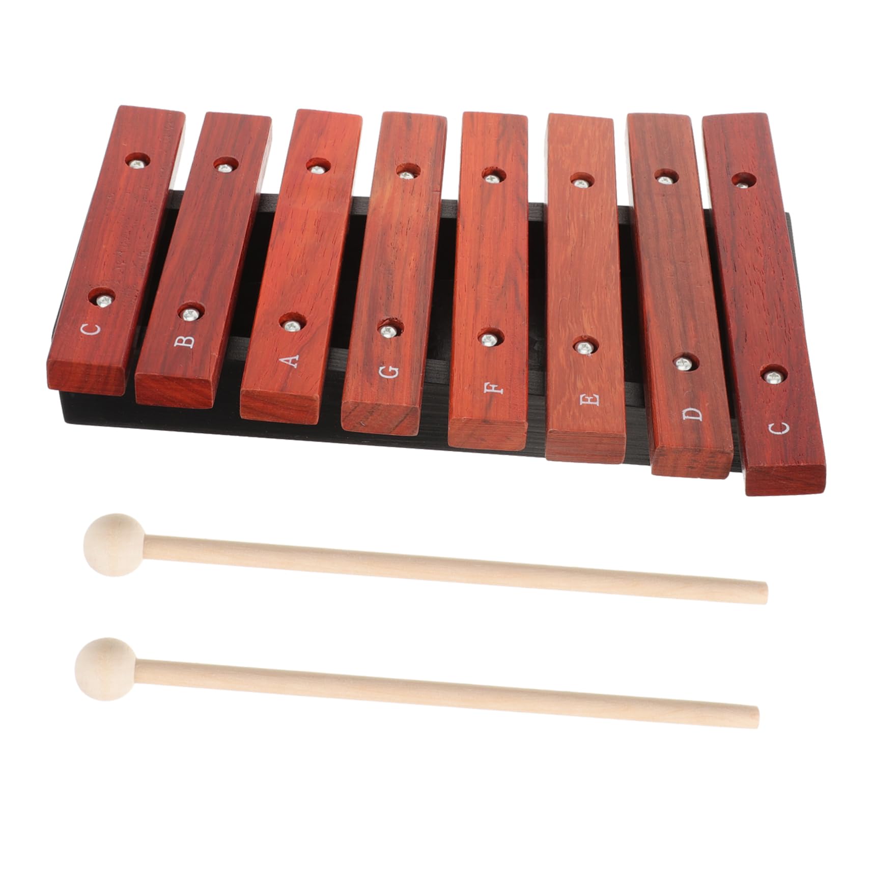 YARNOW Xilofono in Legno 8 Note per Bambini Piccoli con Bacchette, Strumento a Percussione per Principianti, Didattico per Asilo e Casa, Regalo Educativo Musicale Colore Casuale