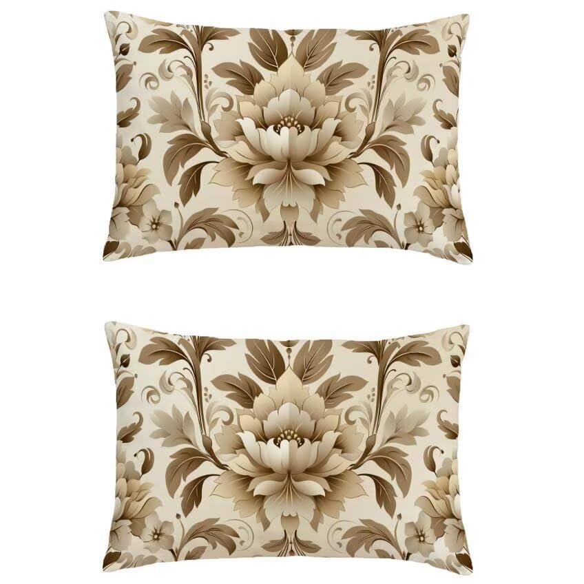 Housse de coussin 80x100cm rectangulaire lin et taie oreiller décoration salon