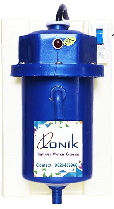 Lonik 1 Litter Instant Water Geyser Portable Heater with 2 Year Replacement Guaranty for Home Office Saloon Clinic Hospital etc with auto Cut Off and MCB for Extra Safety - Multicolour - WC-MCB-9050
