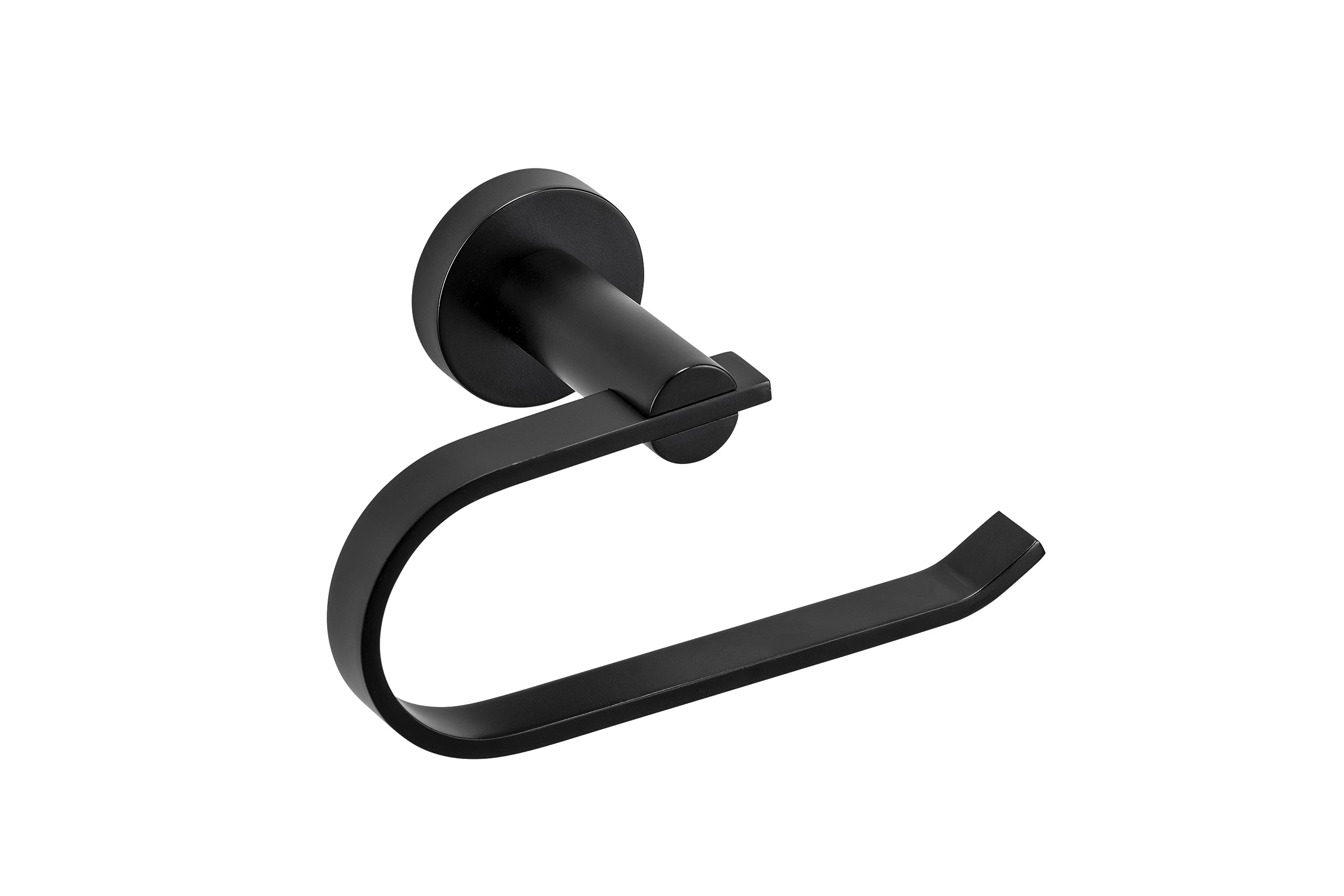 Croydex Metra Black Toilet Roll Holder,Durable Zinc Alloy, Quality Powder Coated Finish, Bathroom Storage Solution, Flexi-Fix Accessories, Easy to Fit, Screw or Glue Installation, All Fixings Included