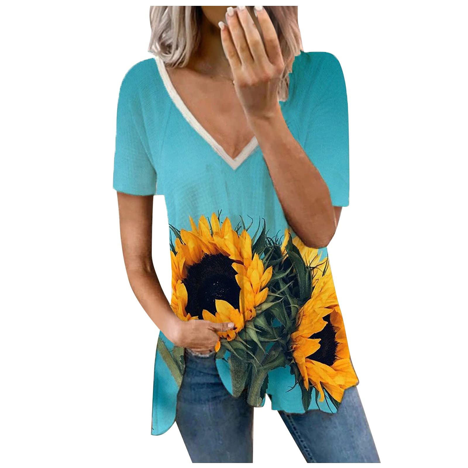 Shirt For Women V-neck DailyLoose Tops Blouse