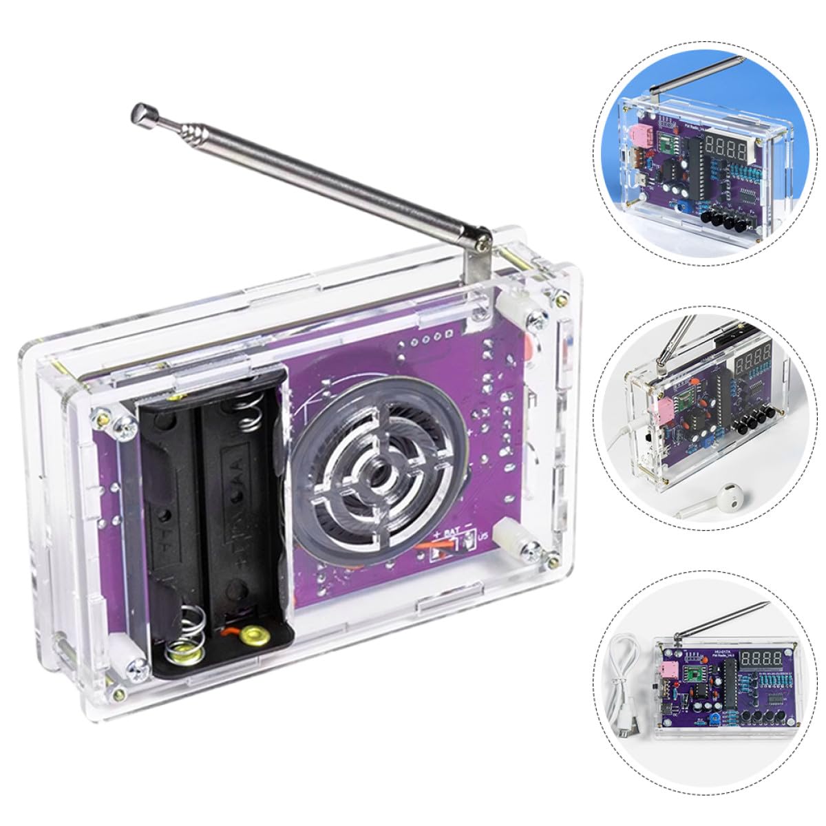 Kit de Radio FM para Soldadura DIY Circuito Electrónico y Carcasa, Proyecto de Ensamblaje para Principiantes, Accesorios para Práctica de Soldadura y Aprendizaje Stem Educativo