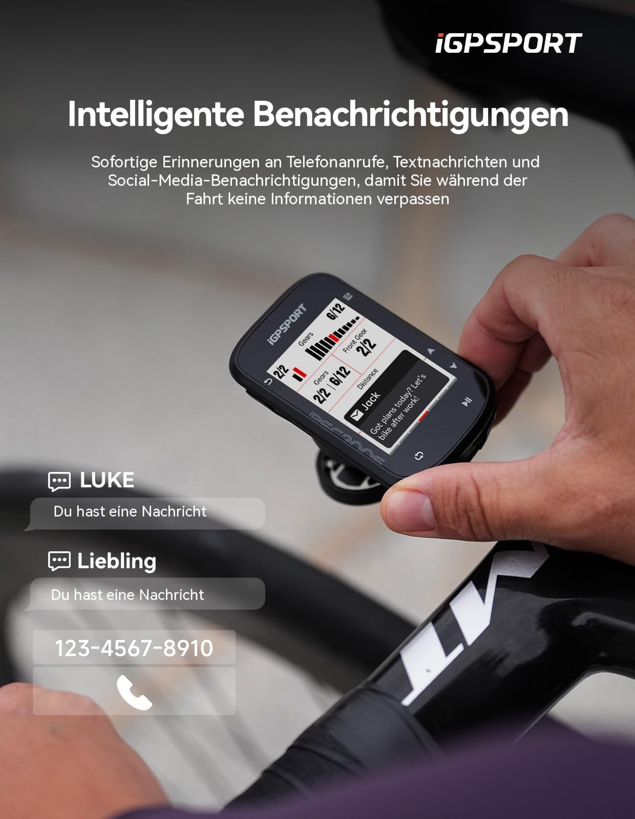 iGPSPORT BSC200S Fahrradcomputer Kabellos GPS, Routennavigation Weiterfahrtfunktion Gierwende-Eingabeaufforderung ANT Bluetooth (BSC200S)