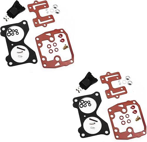 Miniatura 6 de GXARTS Kit de reconstrucción de carburador compatible con Johnson Evinrude V4 85 88 90 100 115 125 140 HP para V6 150 155 175 185 200 235 HP