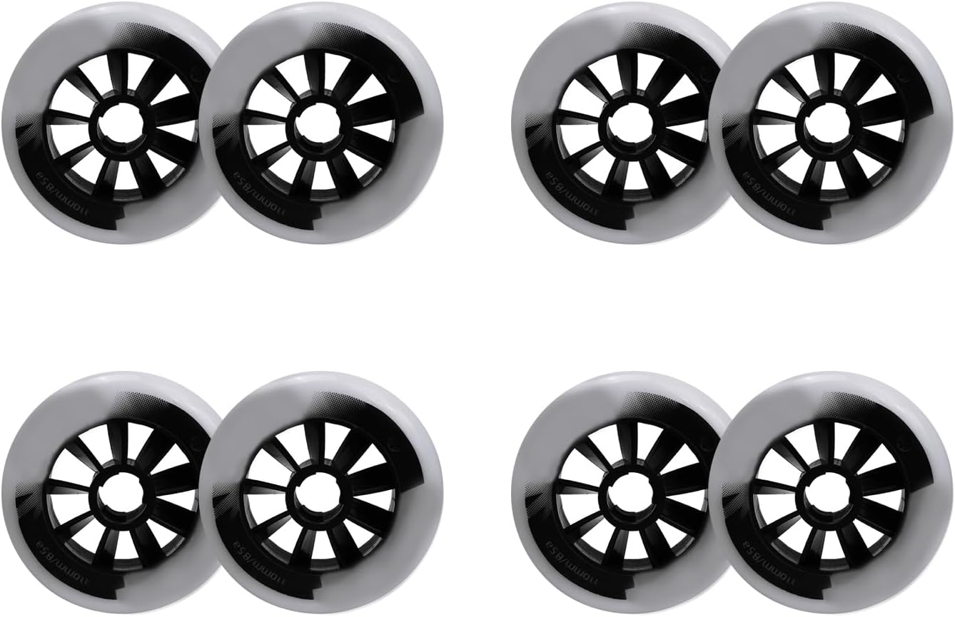 Inline Skate Wheels Outdoor/Indoor Inline Replacement Wheels 8 Pack Without Bearings 85A Wheel/Replacement Wheel 90mm 100mm 110mm