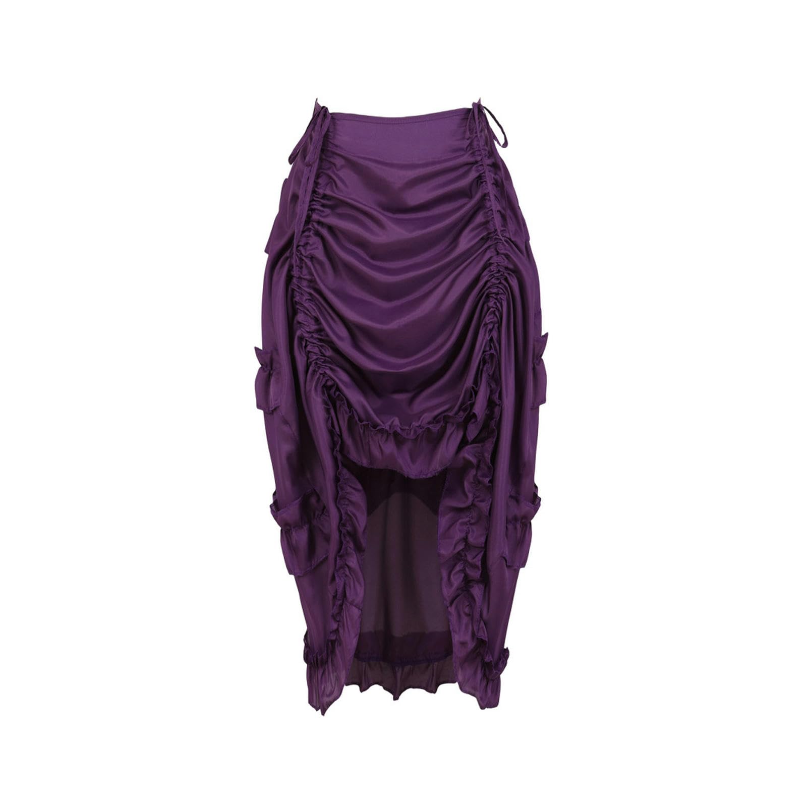 Gonna Corta dell'uniforme di Ruolo della Gonna Irregolare con Corsetto Palazzo - Bianca - S