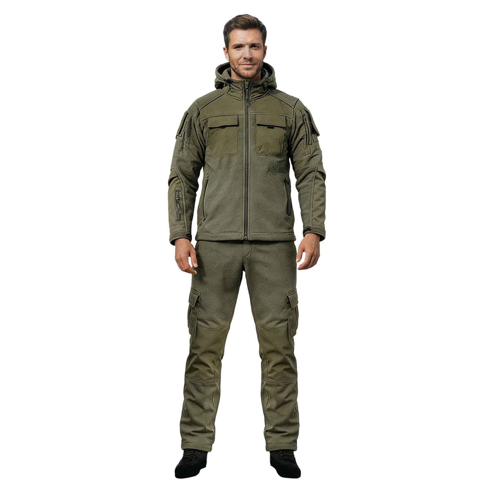 Airsoft Tarnanzug Herren Taktisch Uniformen Shirt & Hosen Anzug Militär Taktische Kleidung Outdoor Camouflage Jagdbekleidung für Kriegsspiel Paintball Jagd Schießen