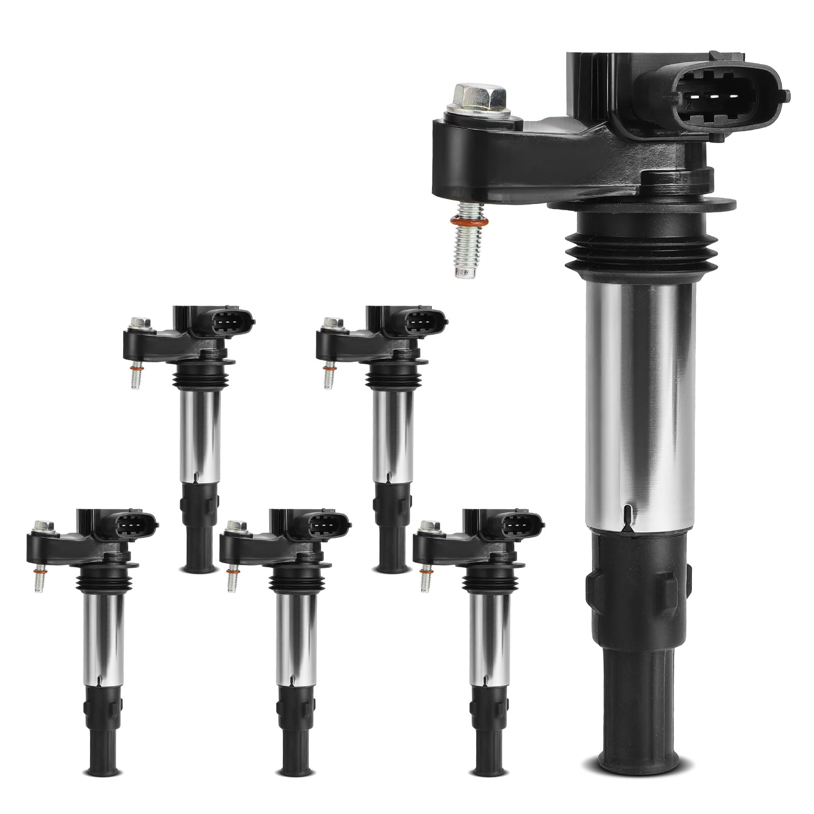 YHTAUTO Set of 6 Ignition Coil Pack Replacement for Chevrolet Traverse, Vectra & GMC Acadia & Buick Enclave, LaCrosse, Allure, Rendezvous & Cadillac