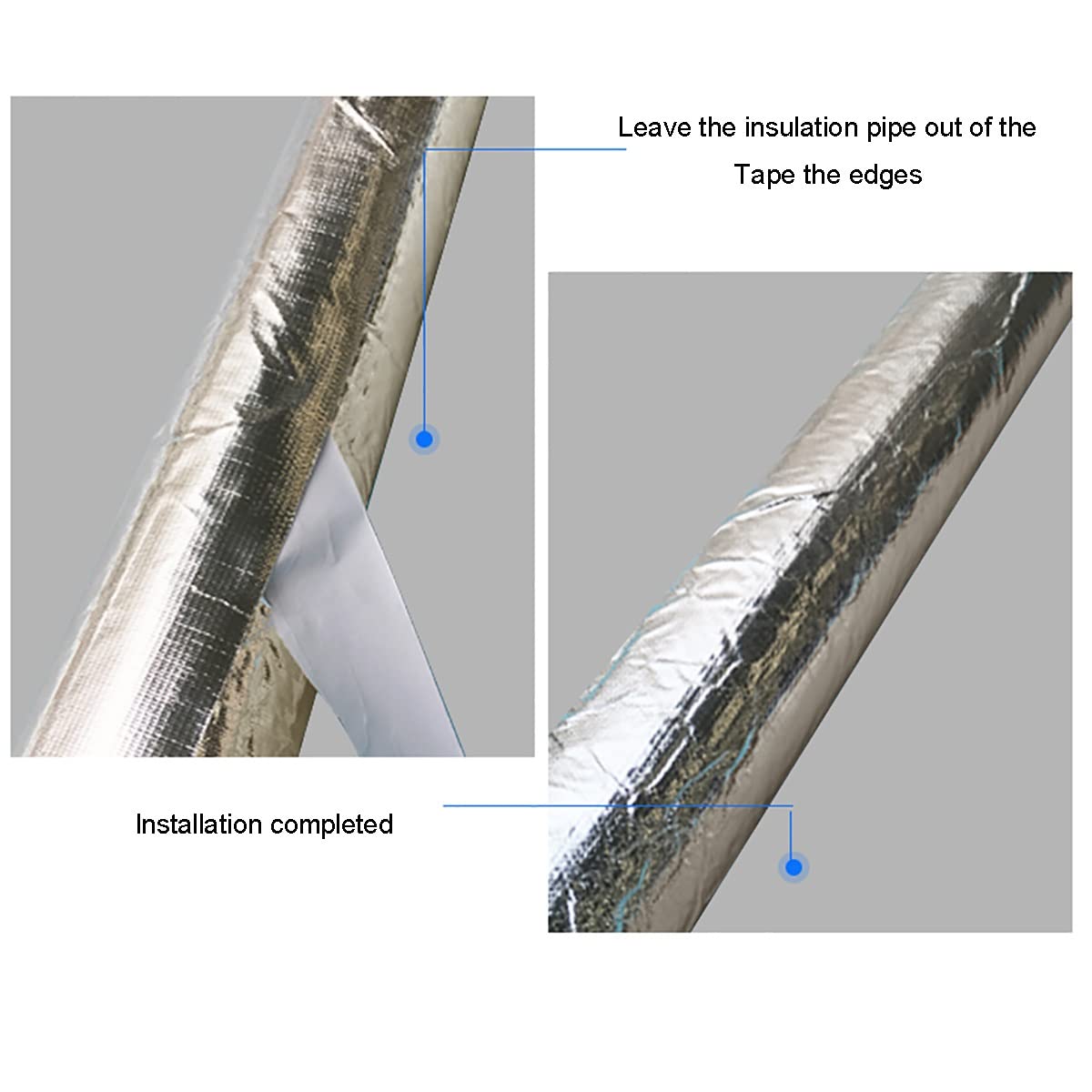 Aislamiento de tuberías Autoadhesivo,Tubo de Espuma de Aislamiento de tuberías,Impermeable/Anticongelante/Retardante para Tubos de Agua Caliente de Aire Acondicionado Solar al Aire Libre