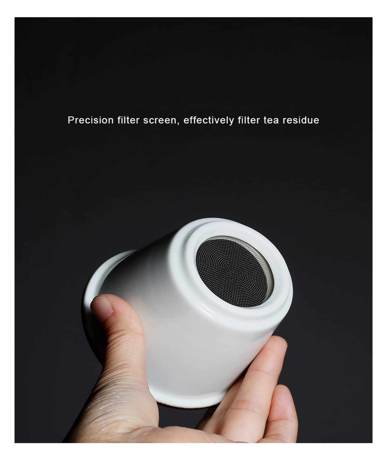 Tazas de té de Loto de cerámica pintadas a Mano de 400 ml, Taza de té de cerámica con infusión de Hojas Sueltas y Tapa para el hogar, Oficina, Cocina