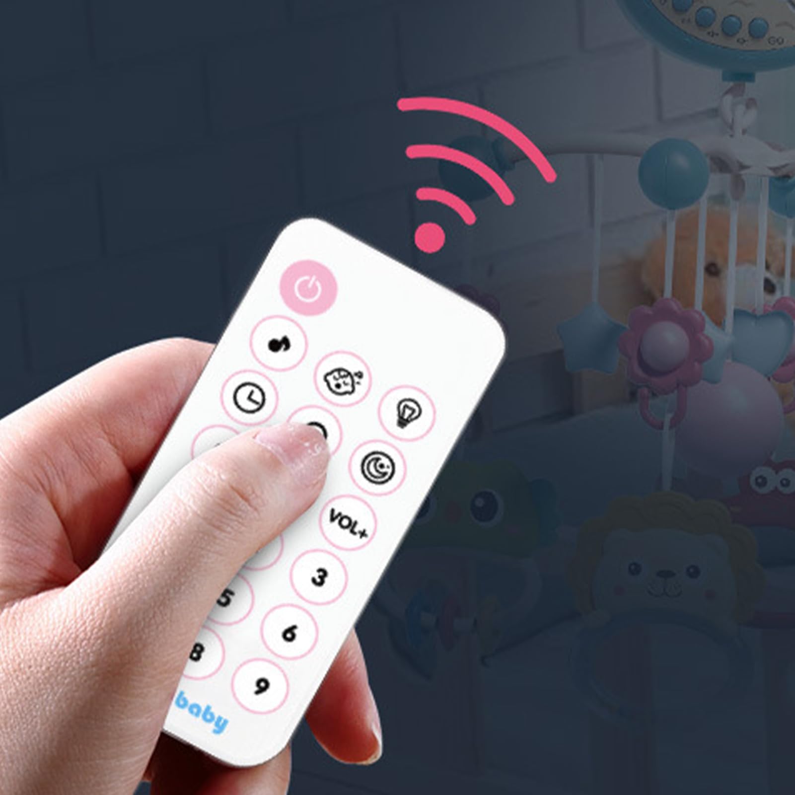 Mobile per culla, giostrina musicale con e telecomando, giocattolo | rotante per culla con carillon automatico, per ragazzi e ragazze, ideale per Natale, compleanno doccia