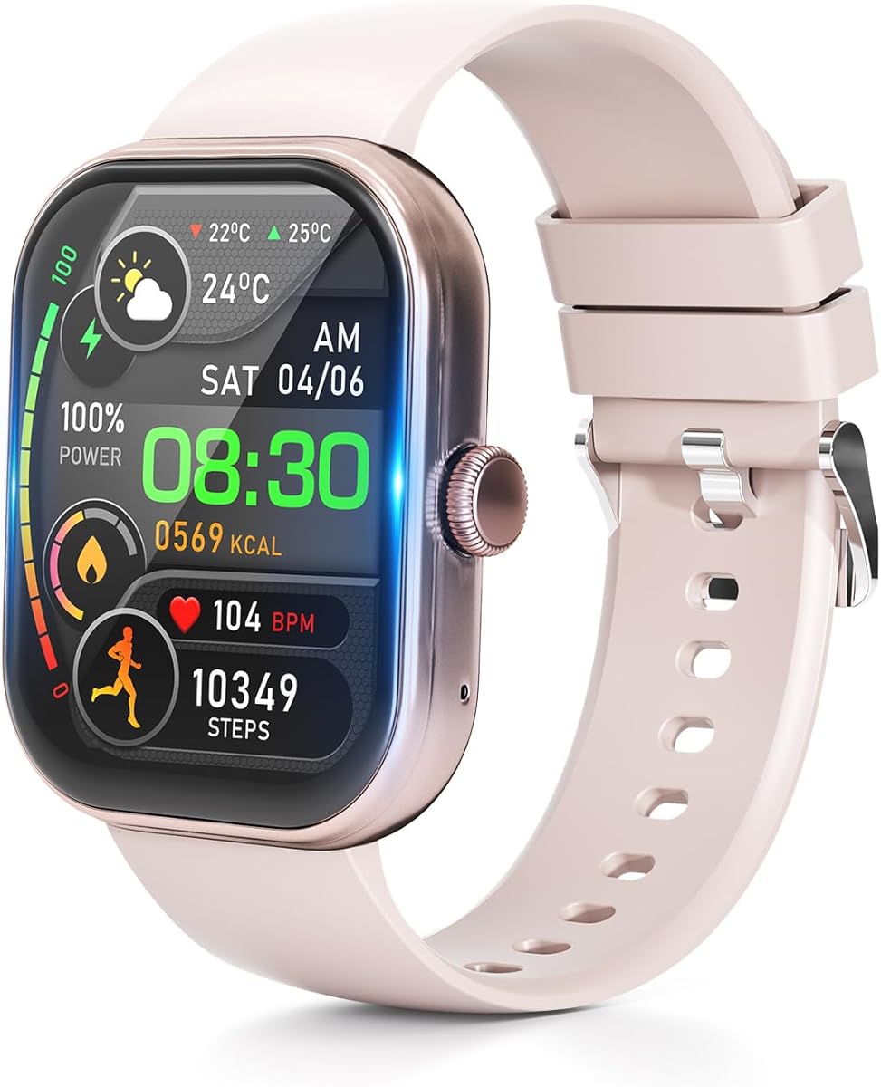 Amazon.co.jp: Smart Watch (Breaking Operation Time! Smart Watch, Activity Meter, Wristwatch, iPhone Compatible, Android Compatible, Bluetooth 6.0, 2.01-Inch Large Screen, Call Function, Message Notifications, IP68 : Electronics