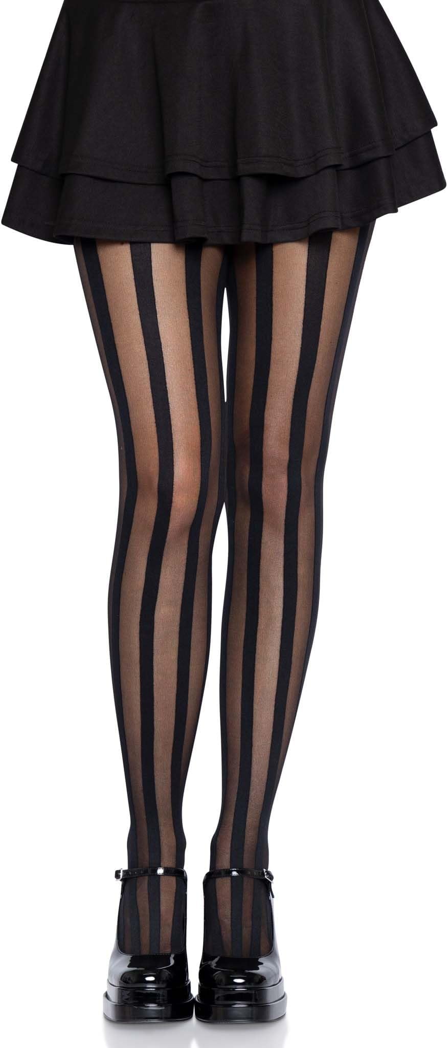 Leg Avenue Women's Vintage Fishnet Lace Tights, Stripes, One Size