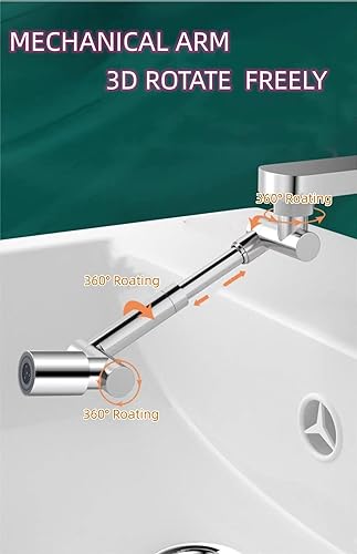 Extensor de grifo extensor de grifo giratorio universal de 1440 filtro de salpicaduras extensor de grifo de cocina con 2 modos de salida de agua