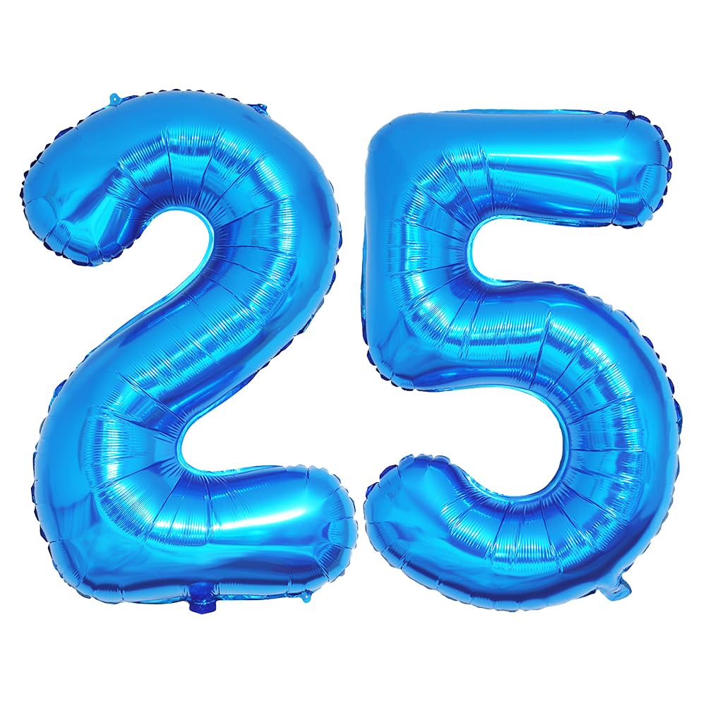 Foil Globo Número 5 Azul 40" (101cm), Inflable Helio o aire, Gigante Numeros 0-9, 10-19, 20-29, 30-100, Grande Globos Decoración para La Boda Aniversario y Cumpleaños Fiestas — view 275