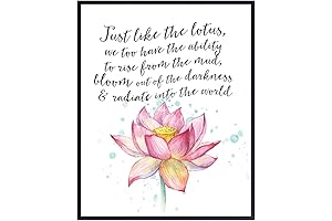 Enlighten Your Space with Inspirational Lotus Flower Decor Wall Art
