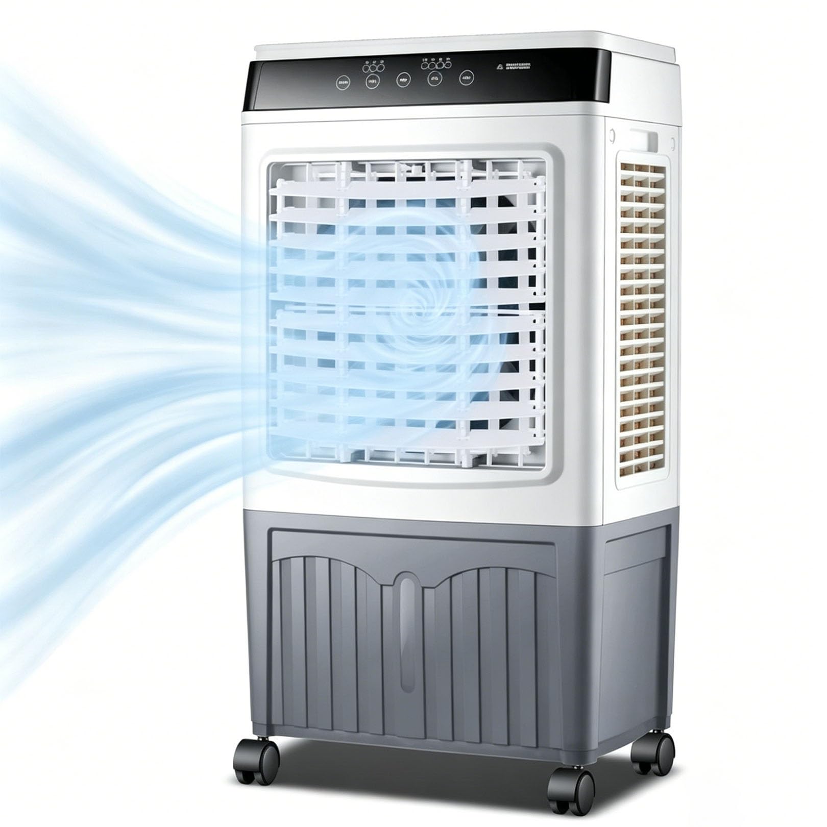 Catank Portable Air Conditioner, 20L Mobile Air Conditioning Unit, 3-In-1 Humidifier Cooling Fan, 120° Oscillation, 3 Mode & 3 Speed, Remote Control, Evaporative Air Cooler For Home Office Bedroom
