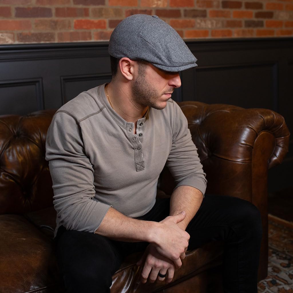 The Original Boston Scally Cap - Solid 5 Panel - Grey - Image 6