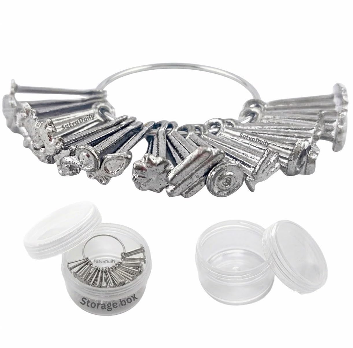 SatvaDaily Baby Bindi Mould Set | Bottu Achulu for Kids | Baby Seratta - Pottu Achu | Chukka Pullalu for Kids Bottu | Pottu Atchu for Makeup & Drishti | Chukka Pulla-picture-31