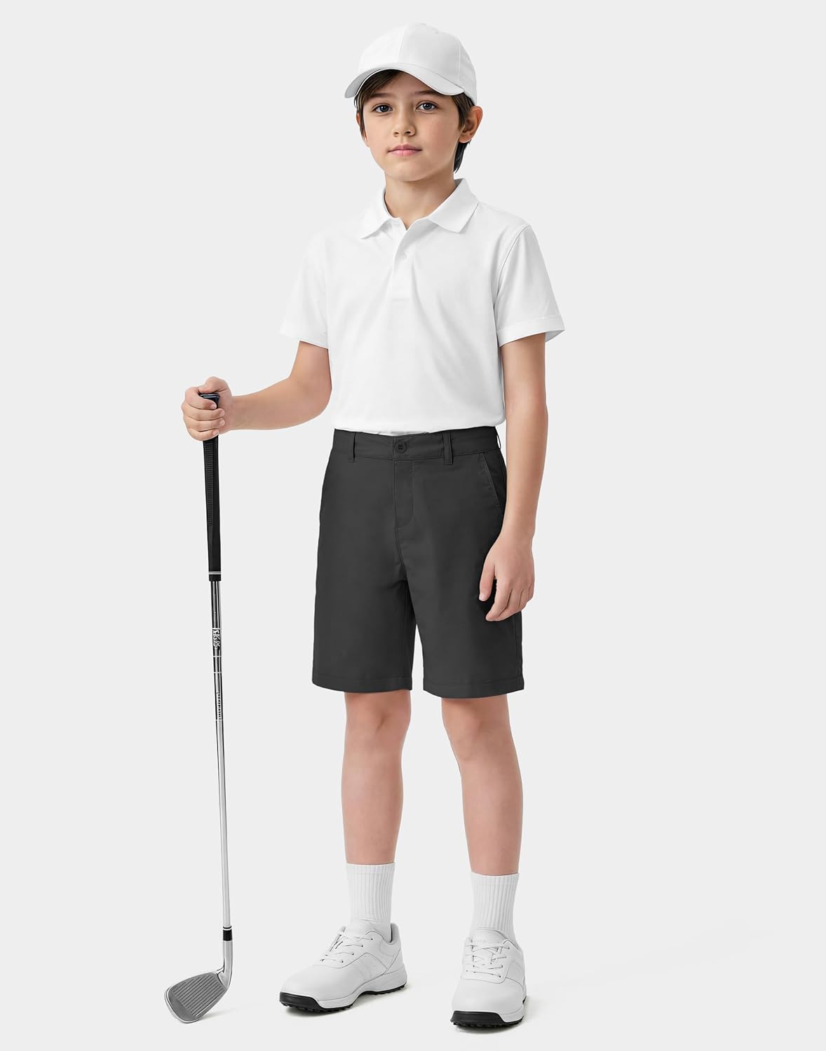 Youth Boys Golf Shorts Stretch Lightweight Kids School Uniform Clothes Flat Front Casual Khaki Hybrid Chino Dress Short - Image 6
