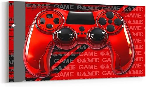 Miniatura 21 de Feelyou Lienzo decorativo para pared de sala de estar, de 19 x 38 pulgadas, color rojo y negro, grande, impresión en lienzo degradado, pintura de