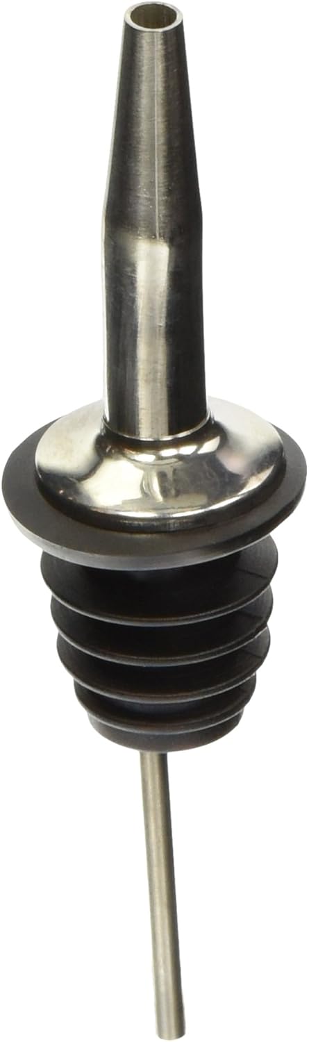 New Star Foodservice 26818 Stainless Steel Bottle Pourers w/Tapered Spout, Set of 6
