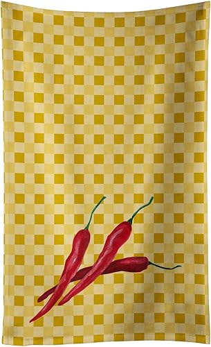 Caroline's Treasures BB7195KTWL - Toalla de cocina con diseño de chiles en tejido de cesta, toalla de mano, toalla de baño decorativa para cara,