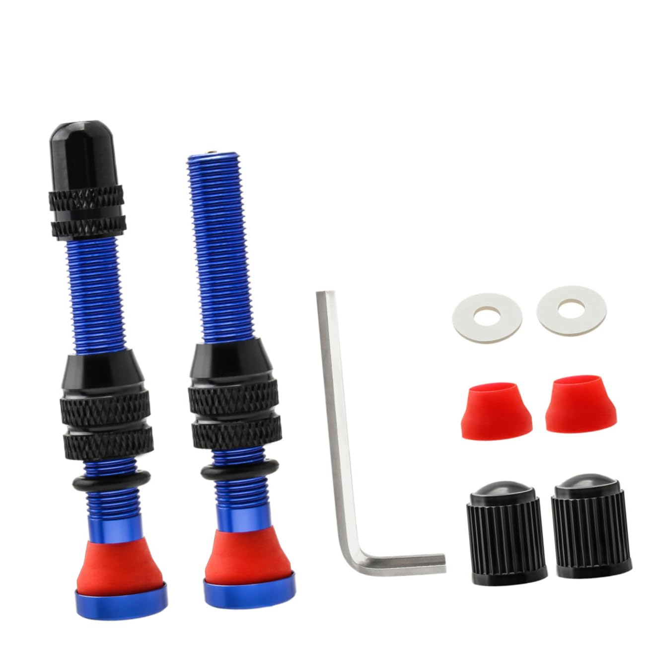 Abaodam 1Set Aluminum Alloy Tubeless Tire Valve Stem for Bikes High Pressure Tested Durable for Mountain and Road Cycling