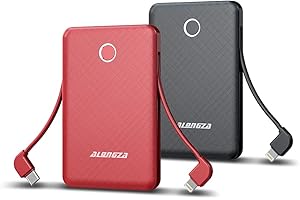 Alongza 2 Pack Power Bank Small Size & Lightweight 6000mah