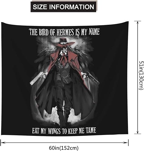 Miniatura 9 de Flokoo Hellsing Tapiz decorativo de pared para sala de estar, dormitorio, cocina, dormitorio, hogar, 60 x 51 pulgadas