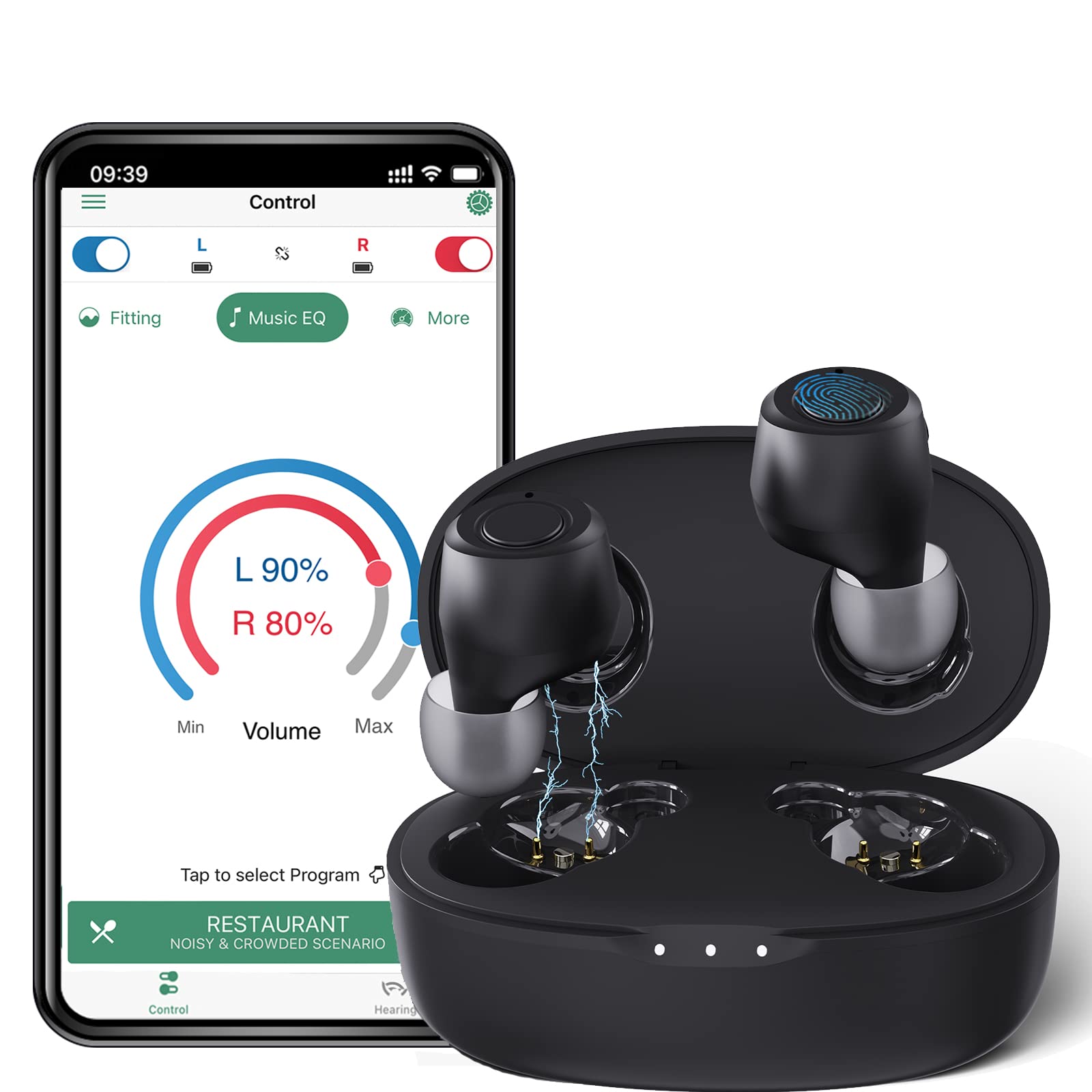 Buy Bluetooth OTC Rechargeable Hearing Aid for Seniors & Adults Gift