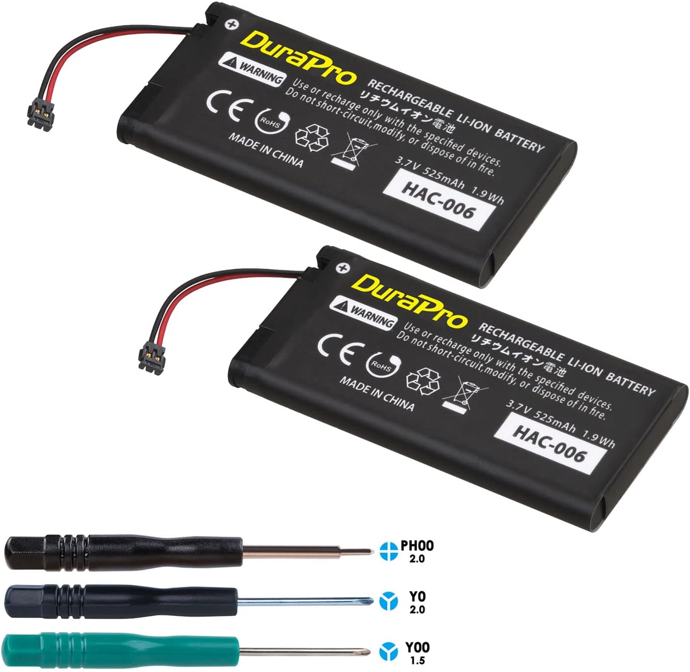 DuraPro 2X HAC-006 Battery for Nintendo HAC-015, HAC-016 Switch Joy-Con L/R Game Controller