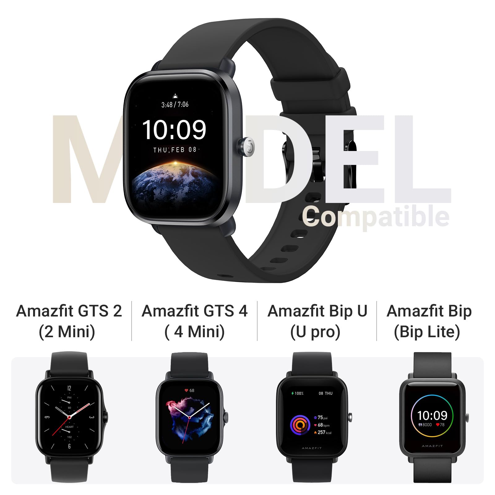 Higgs 3 Pezzi Cinturino 20mm Compatibile con Amazfit GTS 2 Mini/4 Mini/GTS 2 2e 3 4 42mm/Cinturini Amazfit Bip 3/Bip S/Bip S Lite/Bip Lite/Bip U pro,Cinturini Sportivo Morbido Silicone Donna e Uomo