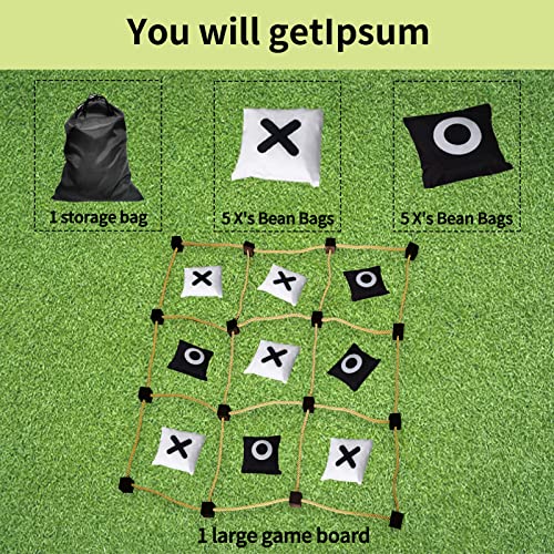 Tic Tac Toe （3Ft X 3Ft）,Bean Bag Toss（Instant Setup, No Assembly）, Tic Tac Toe Game For Kids & Family #TOP4